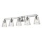 Z-Lite Lyna Vanity, 5-Light, 38.75 In.W x 6.5 In.L x 9 In.H, Chrome /Clear 823-5V-CH - alternate 5